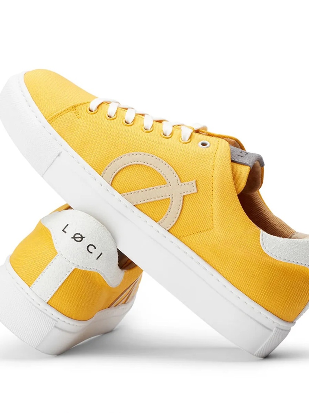 Loci Nine Vegan Sneakers Mustard/Natural/Beige size 38